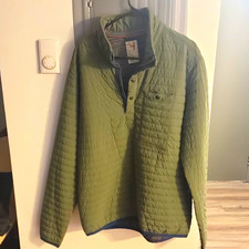Relwen Men's Windzip Green Quilted Insulated Pull Over Size L NWOT picture