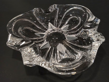 Vintage French Crystal Biomorphic Freeform Ashtray EUC (Sevres ? Baccarat ?) picture