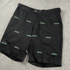 Loudmouth Golf Chino Shorts Men 35 (Fit 34x11) Embroidered Mountain Geometric picture