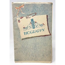 Vintage 1941 Baby Biography Booklet Unused Illustrated Baby Book Shower Gift picture