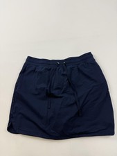 Karen Scott Skort Womens Medium Navy Blue Sport Drawstring Built-In Shorts picture