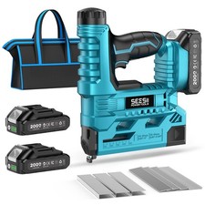 Seesii 2 in 1 Cordless Nail Gun Brad Nailer with 18 GA w charger & 2 Batteries picture