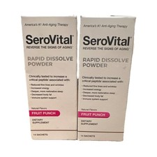 2 SeroVital Rapid Dissolve Fruit Punch Supplement 14 Sachets Age-Defying picture