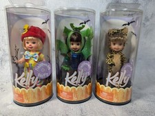 Set Of 3 Mattel Barbie Kelly 2005 Halloween Party Dragon Clown And Cheetah  picture