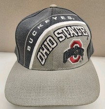 Vintage Ohio State Buckeyes Lee Sport Hat Baseball Cap Gray Snap Back picture