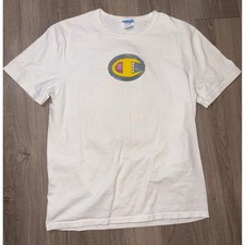 Vintage 2000s Champion USA Graphic T-Shirt Streetwear Medium Y2K Logo Tee picture