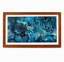 1967 “The Hunt of the Unicorn” by LeRoy Neiman | Vintage Canvas Lithograph picture