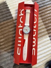 Swatch Gent Biosourced Watch Casual Silicone White Quartz Waterproof Polawhite picture