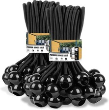 Tarp Bungee Cords with Balls 4 Inch,Heavy Duty 1 Inch Ball Bungee Ties | 80 PCS picture