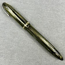 Sheaffer Lifetime Balance 1000 Green Striated Striped FP Military Clip Vac Fill picture