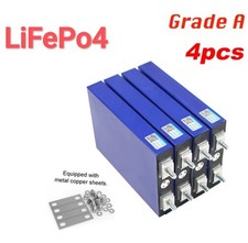 4Pcs 3.2V 32Ah LiFePO4 Battery 4S 12.8V Pack 3C/5C to Solar Power or EV Use picture