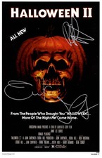 HALLOWEEN II Signed Poster 11x17 Jamie Lee Curtis, John Carpenter, and Rick Rose picture