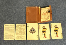 Continental Advertising Playing Cards w/Brown Vinyl Case   Vintage Pre-1970 picture