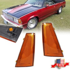 2x Amber Lens Front Side Marker Lights For 1980 1981 Chevrolet El Camino Malibu picture