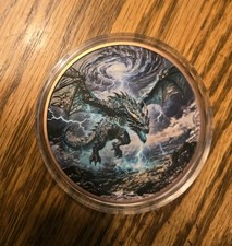 2026 Dragon Flight 5 oz Colorized High Relief Copper Round in Capsule picture
