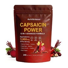 Capsaicin Softgels,aurivita Capsaicin Power，with Vitamin E, D3+K2, Grape Seed... picture