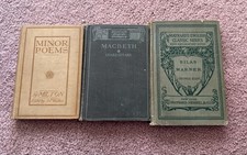 Antique Books- Silas Marner, Macbeth,Minor Poems - Milton. See Photo And Descrip picture