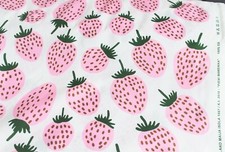 Marimekko cotton fabric pink/green/gold Pieni Mansikka 145x100cm by Maija Isola picture