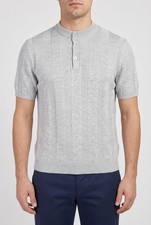 BRUNELLO CUCINELLI MEN'S LIGHT GREY LINEN SWEATER MSRP $1595 SIZE 56 picture