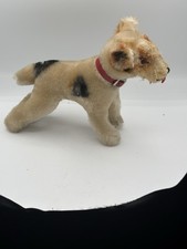 Vintage 1940s 50s Character Novelty Wire Fox Terrier Plush Dog 11” Original Tag picture