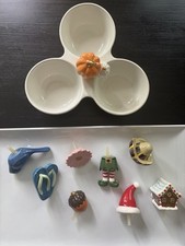 Nora Fleming 3 Bowl Dipper And  Lot Of 9 Minis picture