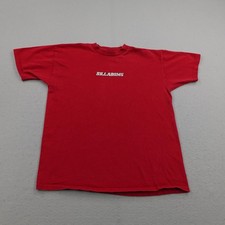 Vintage Billabong Shirt Mens Medium Red Flower Logo Skate Surf Y2K Skater Tee picture