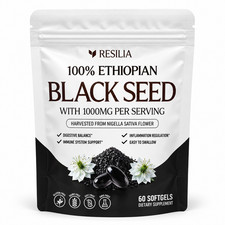 1-5 Pack Resilia Ethiopian Black Seed Oil 1000MG  Organic Natural 60 Softgels picture