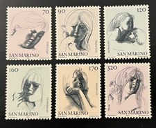 Travelstamps: 1977 San Marino Stamps Scott #900-905 Civic Virtues, Drawings MNH  picture