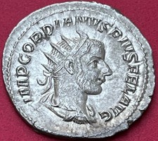 243-4 AD Gordian III Antoninianus Mars Propvg Roman Empire Silver Ancient 16S picture