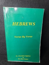 Hebrews Verse by Verse Harold B Sightler Ben Carper 2007 Bible Commentary picture