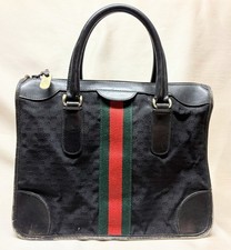 Gucci GG Black Canvas Web Sherry Line Boston Bag for Repair/Refurbishment picture