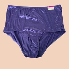 NWT Cacique VTG Second Skin Satin Hi Cut Brief Panties Sensual Curves Sz 22 / 24 picture