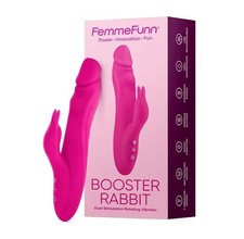 FemmeFunn Vortex Booster Rabbit Silicone Dual Stimulation Rotating Vibrator Pink picture