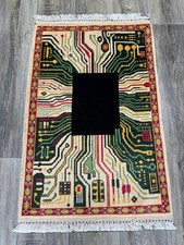 Afghan hand made war rugs, 9/11, opium, ak47, tank, making, size 80x60, usa, s28 picture