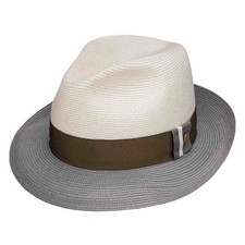 Stetson Portofino Ivory & Grey Milan Soft Finish Cowhide Hat (Hat Size 7 1/8) picture