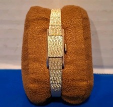 Vintage 10k Yellow Gold RGP Lady's Hidden Face Watch Pedre Wind Up Runs (A) picture