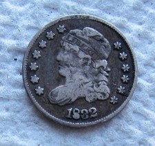 1832 Capped Bust Silver Half Dime Rare Key Date VF Detail Minor Corrosion picture