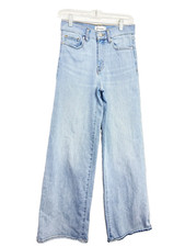 Frame High Rise Wide Leg Jeans Size 26 Temper Light Wash picture