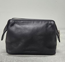 Vintage Pelle Studio x Wilson Leather Toiletry, Makeup Bag Small Travel Black picture