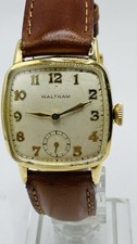Men’s  10K gold filled WALTHAM mechanical watch Works Great 28mm picture