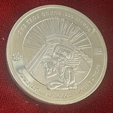 🔥🔥First Majestic 2010 Mayan Temple/Warrior 1oz.999 Silver Rare Dated Round🔥🔥 picture