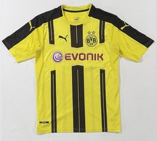 PUMA EVONIK BVD BORUSSIA DORTMUND FOOTBALL SHIRT YELLOW SOCCER JERSEY Sz M picture