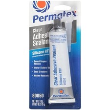 Permatex 80050 Clear RTV Silicone Adhesive Sealant, 3 oz picture