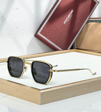  Jacques Marie Mage ATKINS Gold Titanium Black Sunglasses 46-26-152 Japan picture