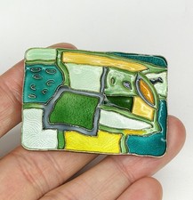 Very RARE Gorgeous Vintage David-Andersen Four Seasons Enamel Brooch “Summer” picture