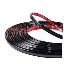 32Ft Automotive Trim Molding Glossy Black 1/4in(6mm) 1/4