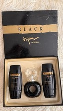 Bijan Women Black EDT Spray 3PCS Set 2.5oz +B/L+Body Polish Vintage. Box Damage picture