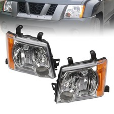 For 2005-2015 Nissan Xterra Halogen Headlights Chrome Assembly Left+Right Side picture