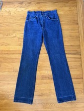 Vintage Levi’s 517 Denim Jeans Dark blue Wash Boot Cut Orange tab USA Size 30x32 picture