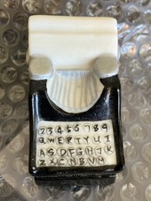 Vintage Porcelain Manual Typewriter Hinged Trinket Box w/letter trinket picture